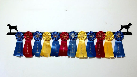 Showoff Ribbon Rack - German Wire Haired Pointer - Wall Rack